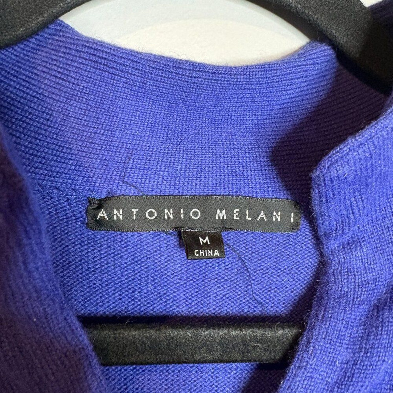 Antonio Melani wool cashmere blend indigo sweater dress