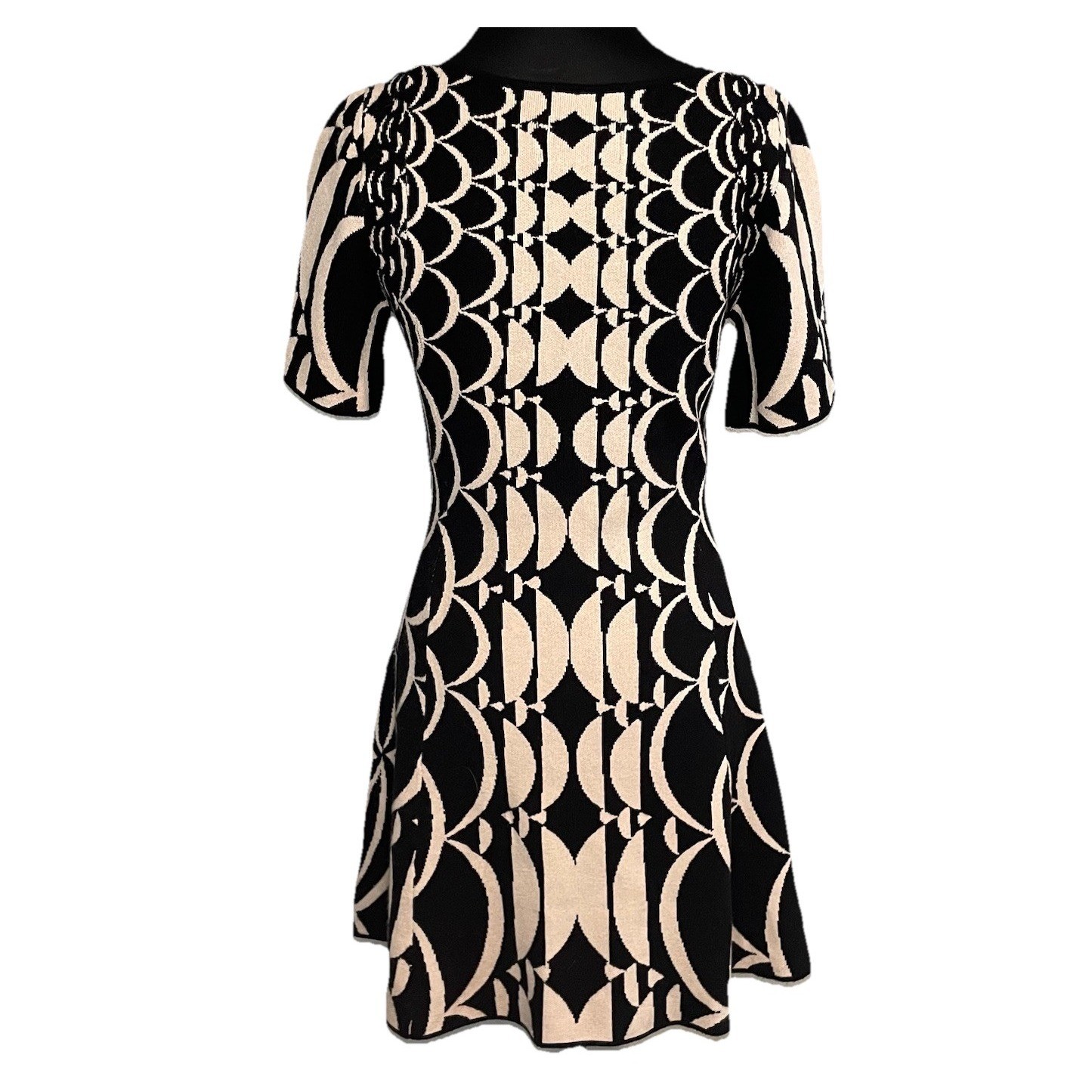 Anthropologie Jacquard Art Deco Mini Dress Small Twee Retro Mod