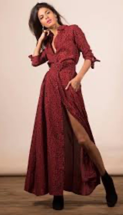 Dove Dancing Leopard Red/Black Animal Print Long Shirt Dress Size 10 RRP £40