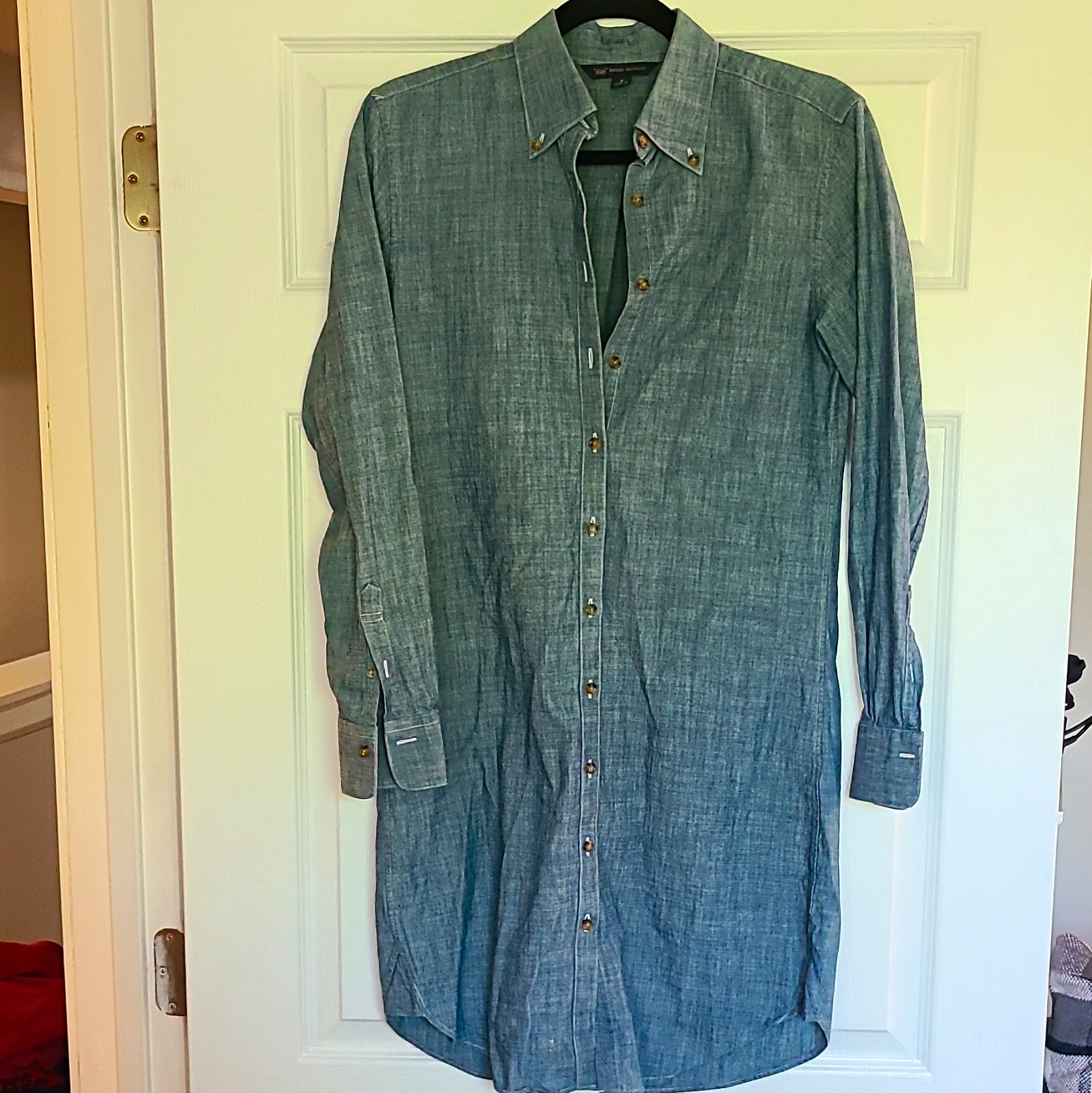 Brooks Brothers Women’s Denim Chambray Shirt-Dress Cover-up Sz 2