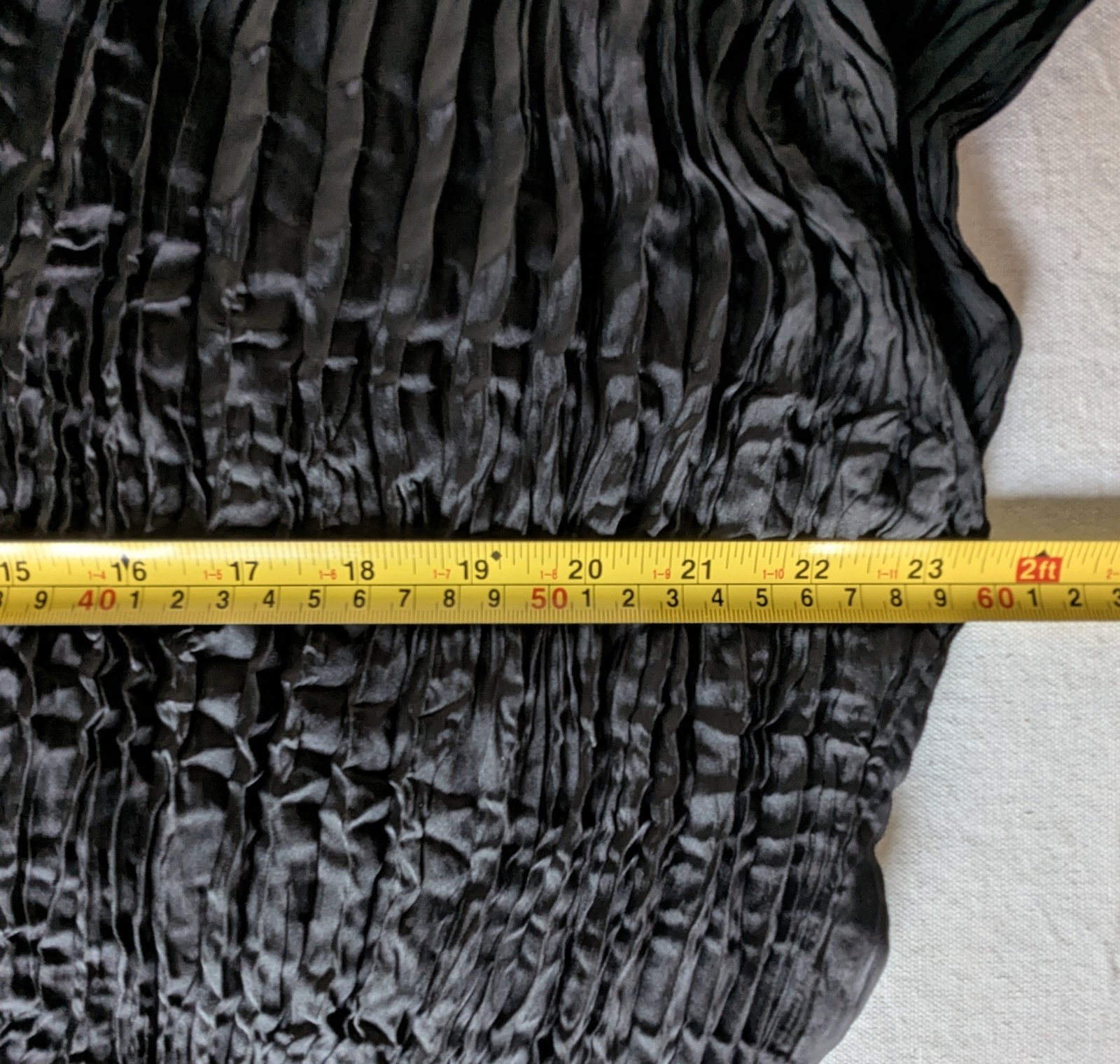 Black Plisse Pleated Tunic Dress Plus Size 3XL sleeveless V-Neck Crinkle Texture