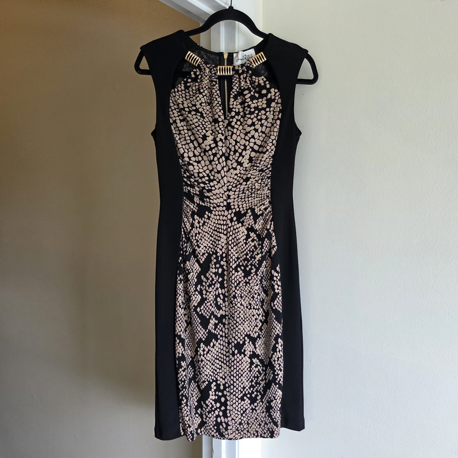 Joseph Ribkoff Sleeveless Snakeskin Cocktail Dress Size 8