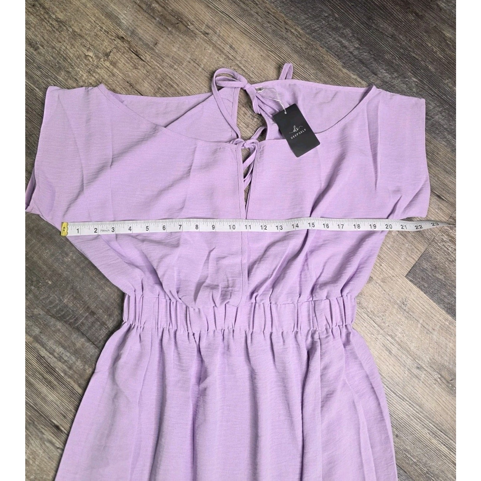 DEEPSELF Womens Size S Lavender Purple Maxi Dress Open Back Front Slit NWT