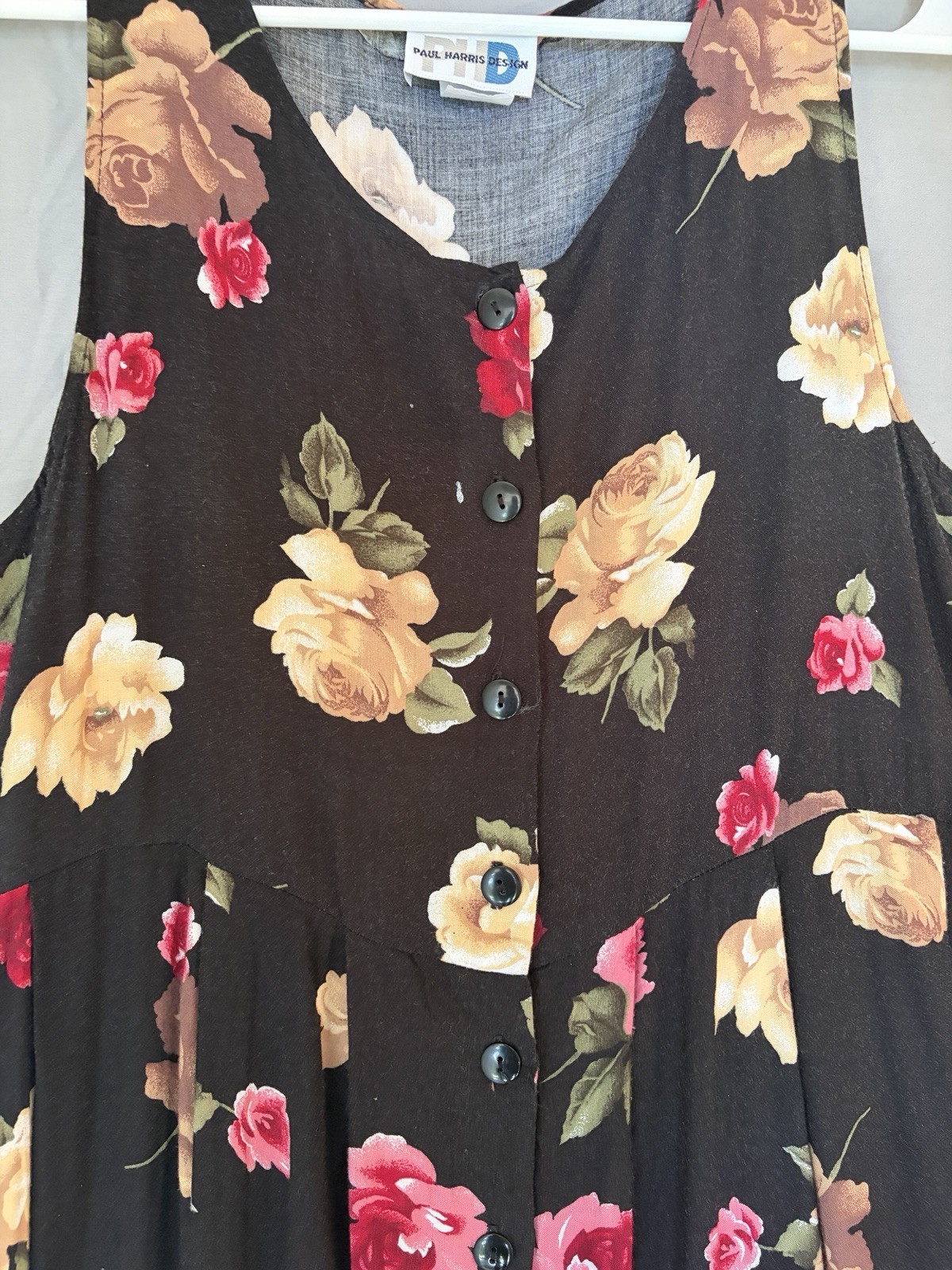 100% Cotton Vintage USA Small (or M) Paul Harris Design Maxi Dres/ Jumper
