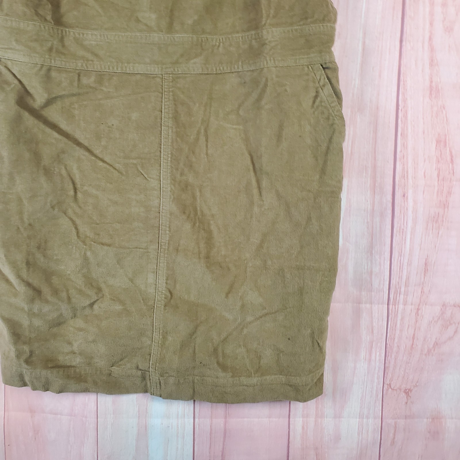Toad & Co Dress Bib Jumper Womens XL Brown 100% Cotton One Chest Pocket Pull On