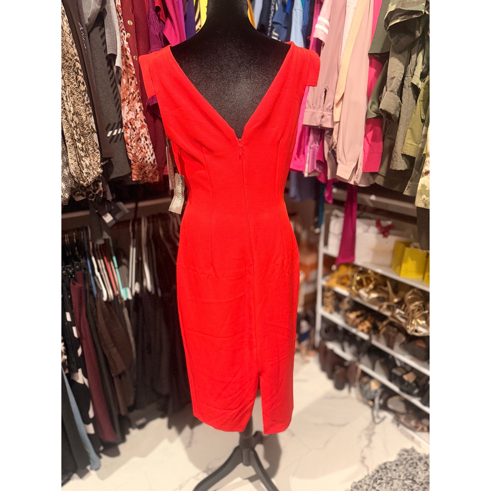 Eva Mendes Red Bow accent dress NWT s. Small
