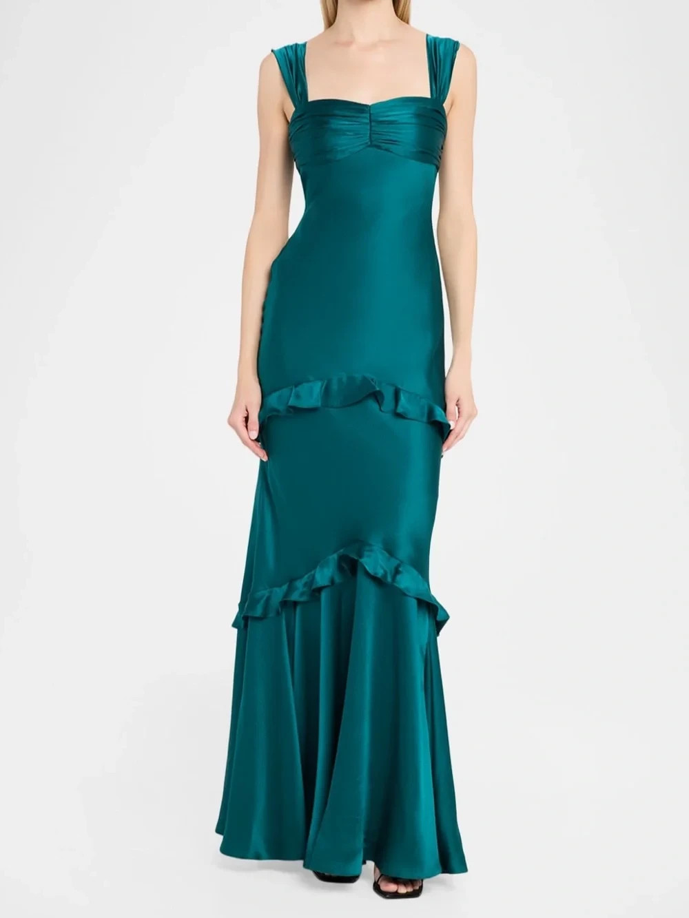 Saloni Selma Sleeveless Satin Dress, NWT, size 6, 695 USD