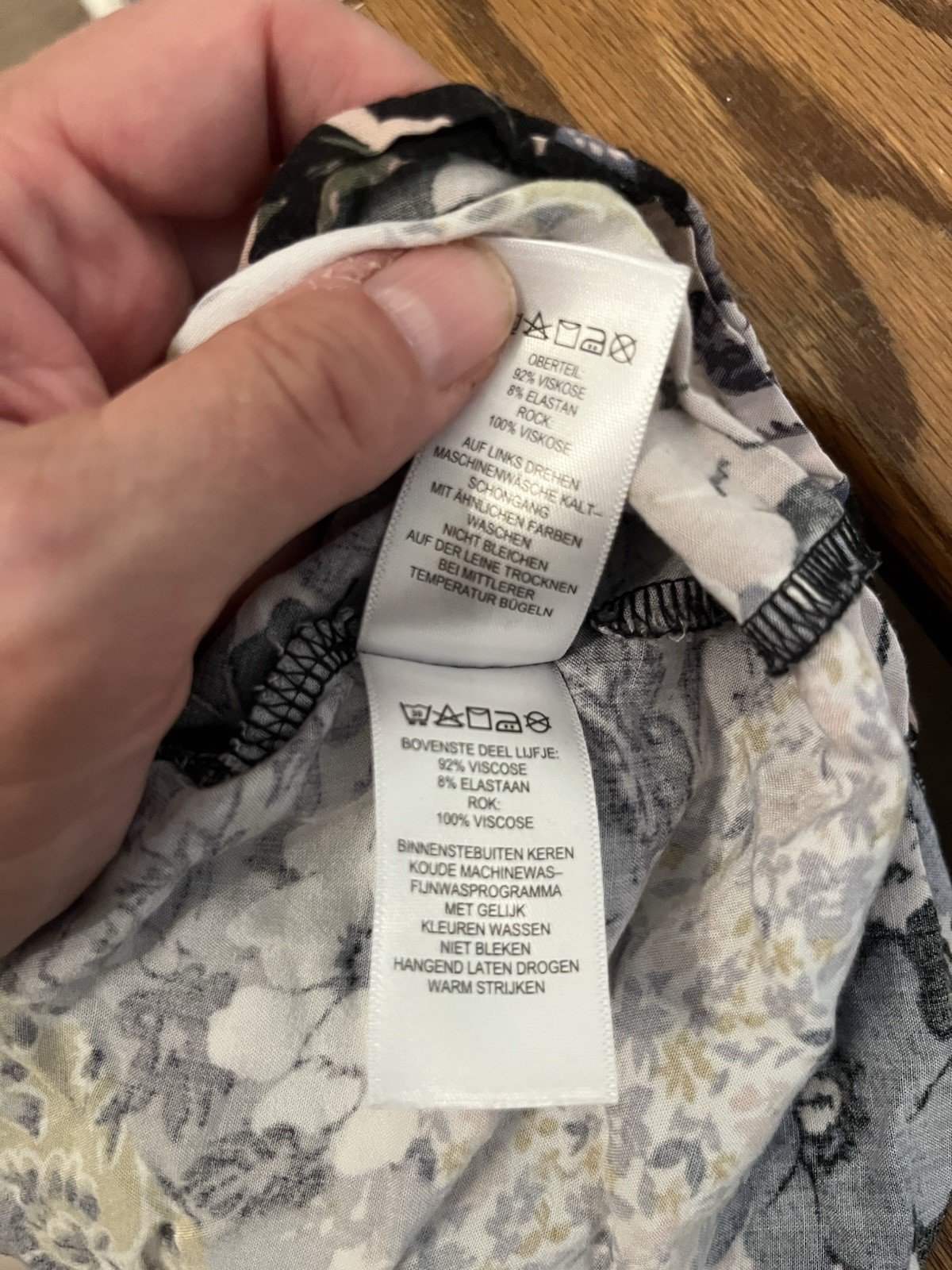 Nicole Miller L Mixed Fabric Crazy Quilt Floral Print Maxi Dress Pockets Black
