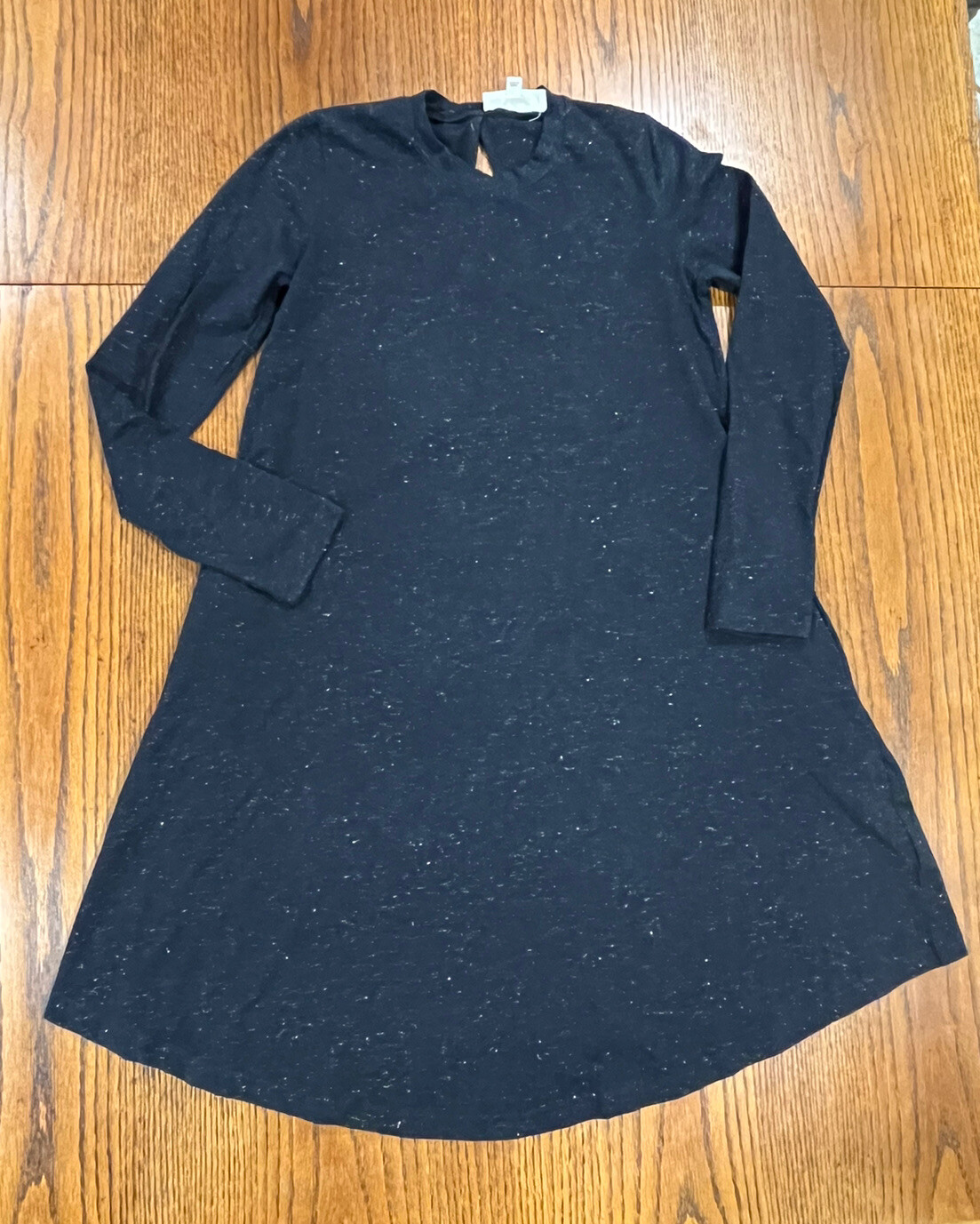 WVN For You Womens Long Sleeve Shimmer Shift Dress c Size XS Black