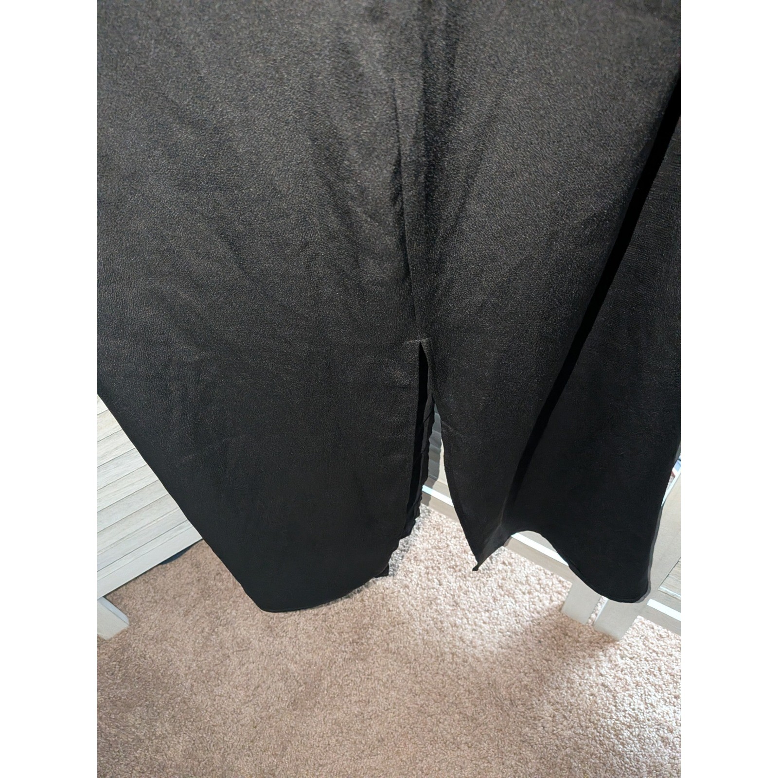 The Fifth Label Black Halter Midi Dress Twisted Neck Keyhole Ruffle Size Small