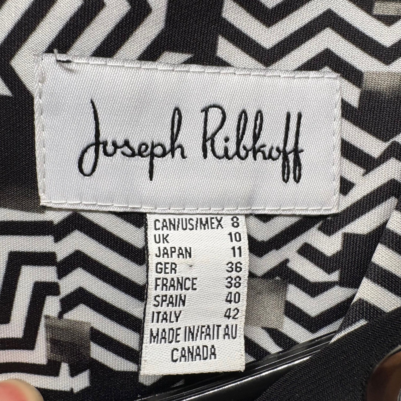 Joseph Ribkoff Abstract Geometric Mixed Print Sheath Dress Size 8 Office Career