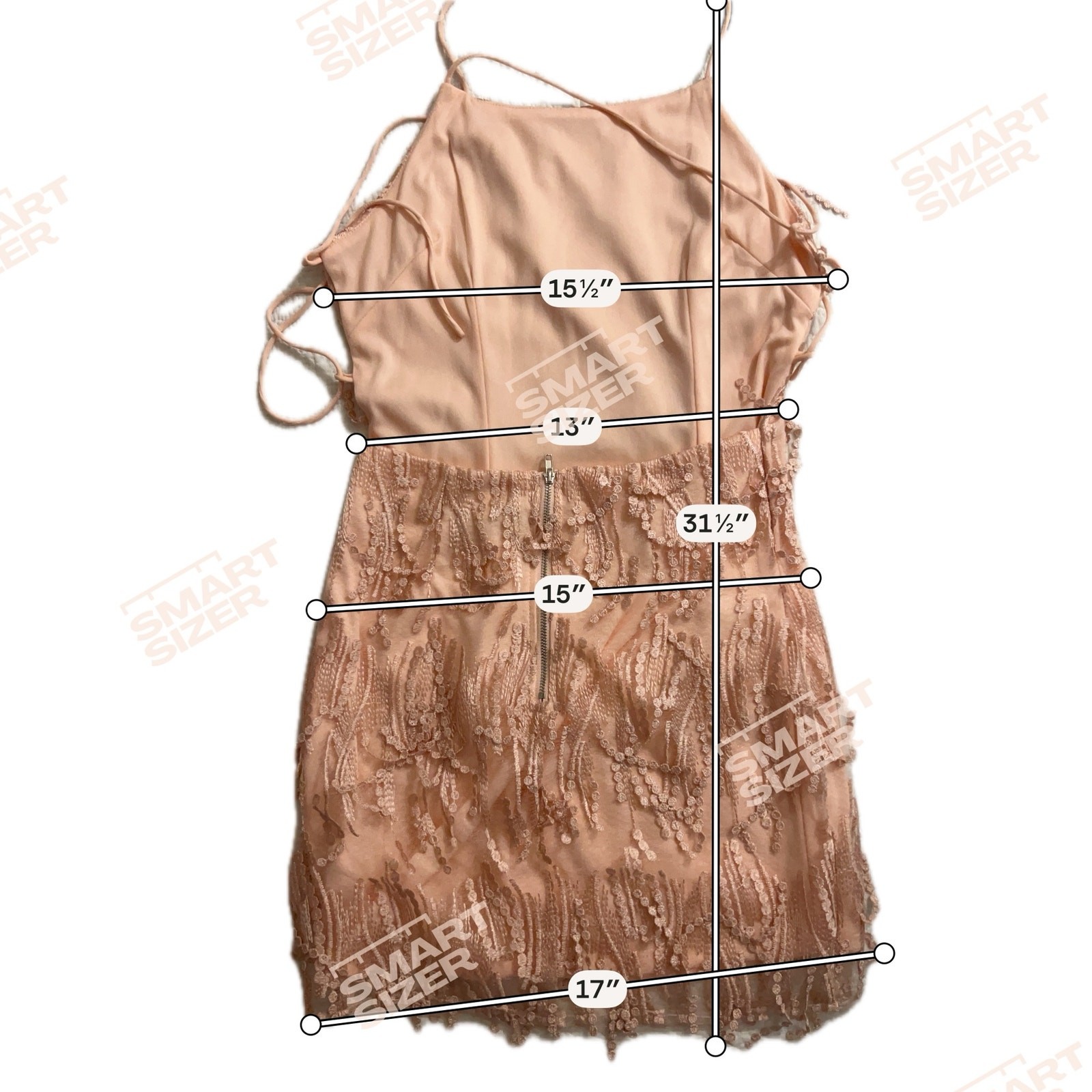 EUC- Lulus Making Magic Blush Pink Fringe Lace-Up Mini Dress SZ S – Retail $70