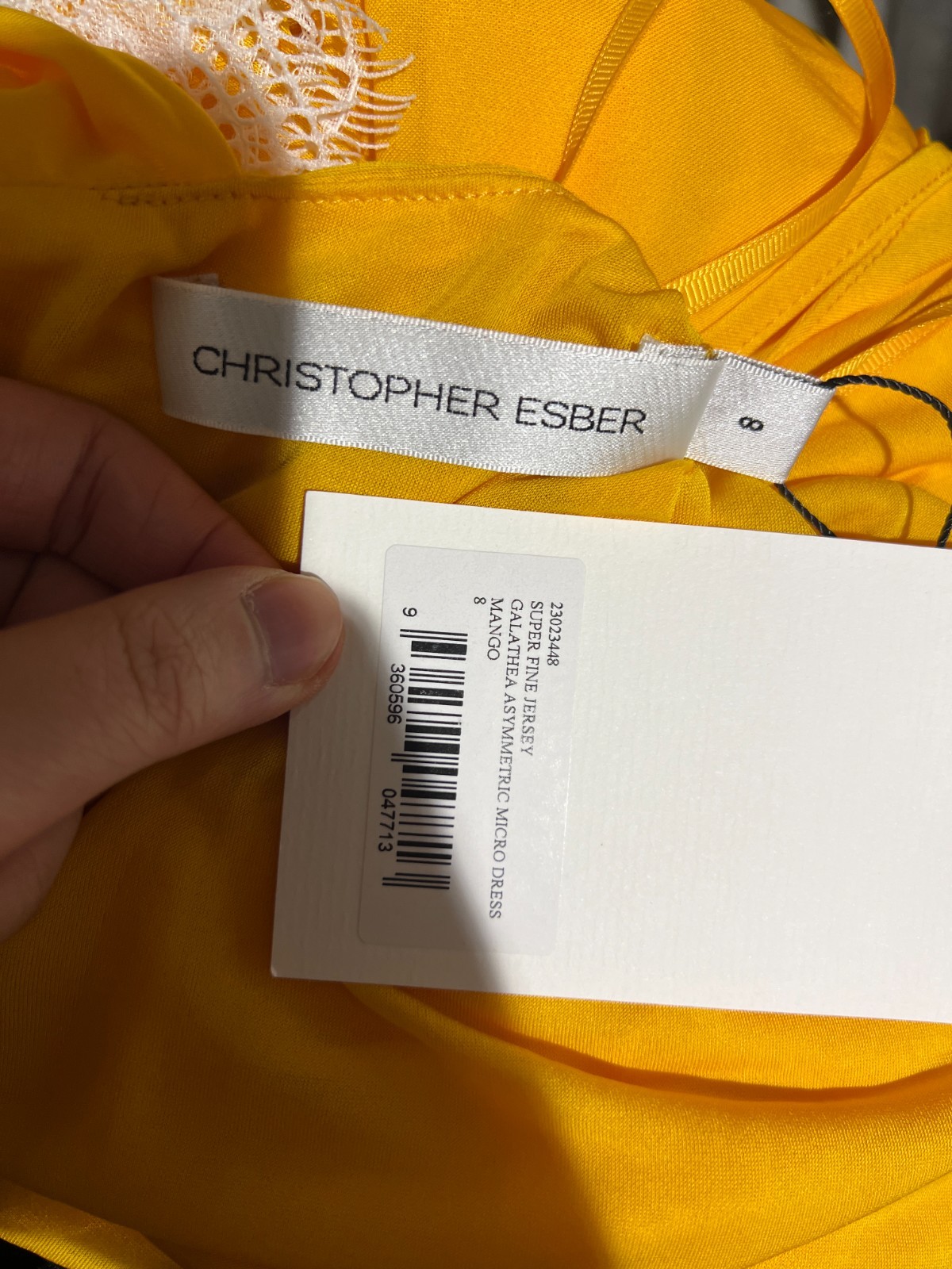 BNWT CHRISTOPHER ESBER MANGO GALATHEA ASYM MICRO DRESS – SIZE 4 US