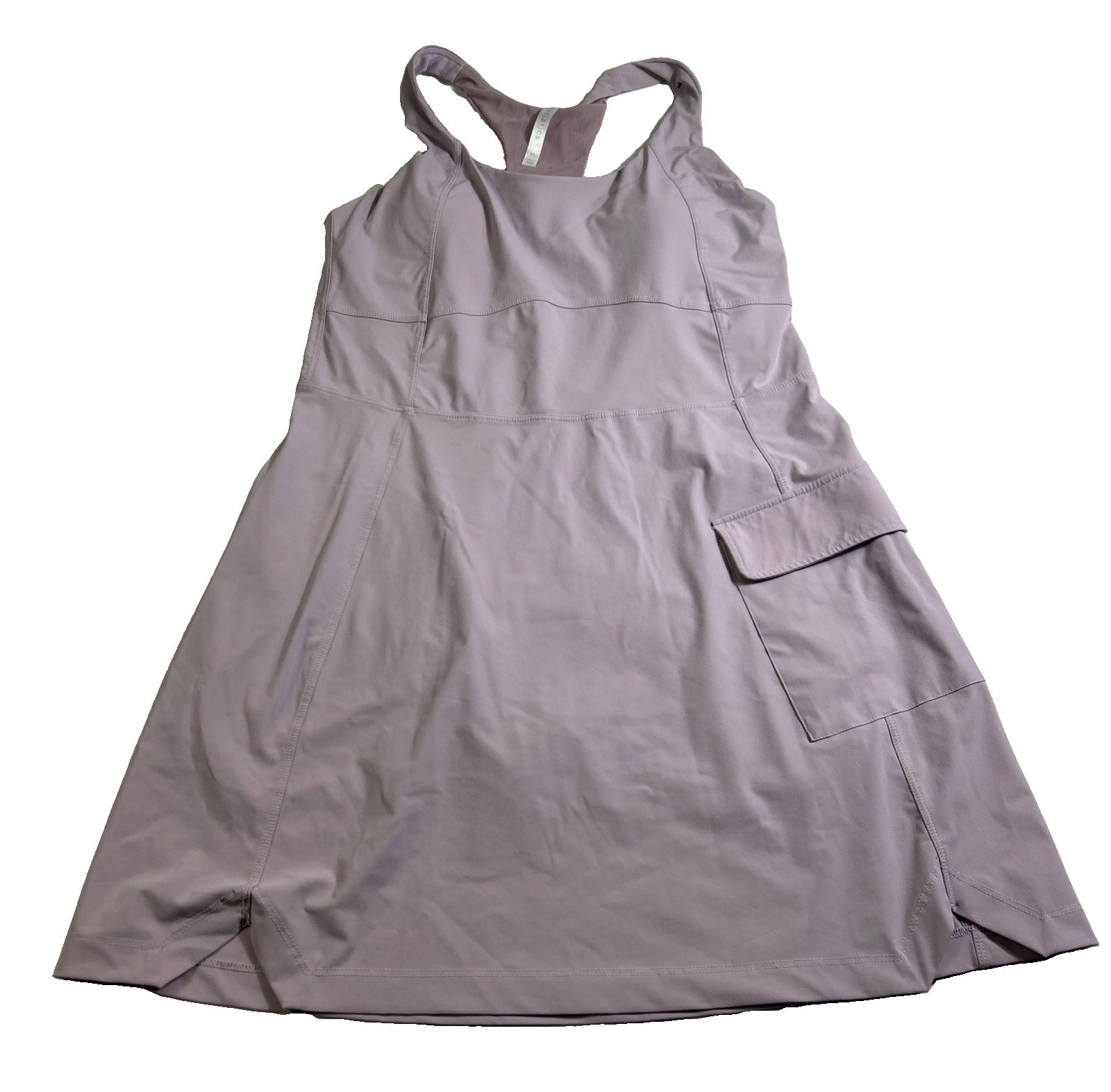 Fabletics Peformance Tennis Dress Womens Medium Purple Built-In Bra Cargo Pocket