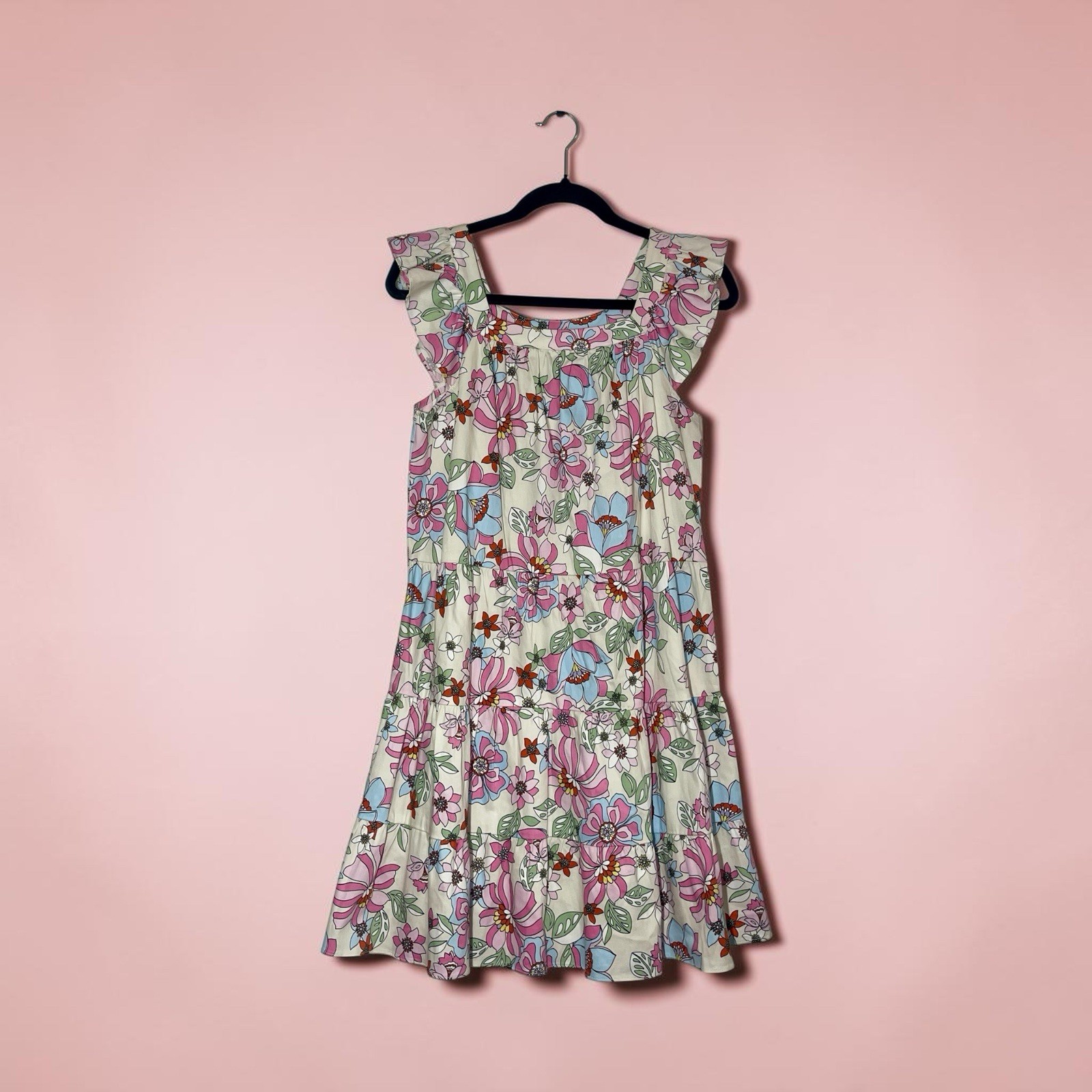Harper 241 Colorful Floral Print Spring/Summer Dress Women’s Size Small