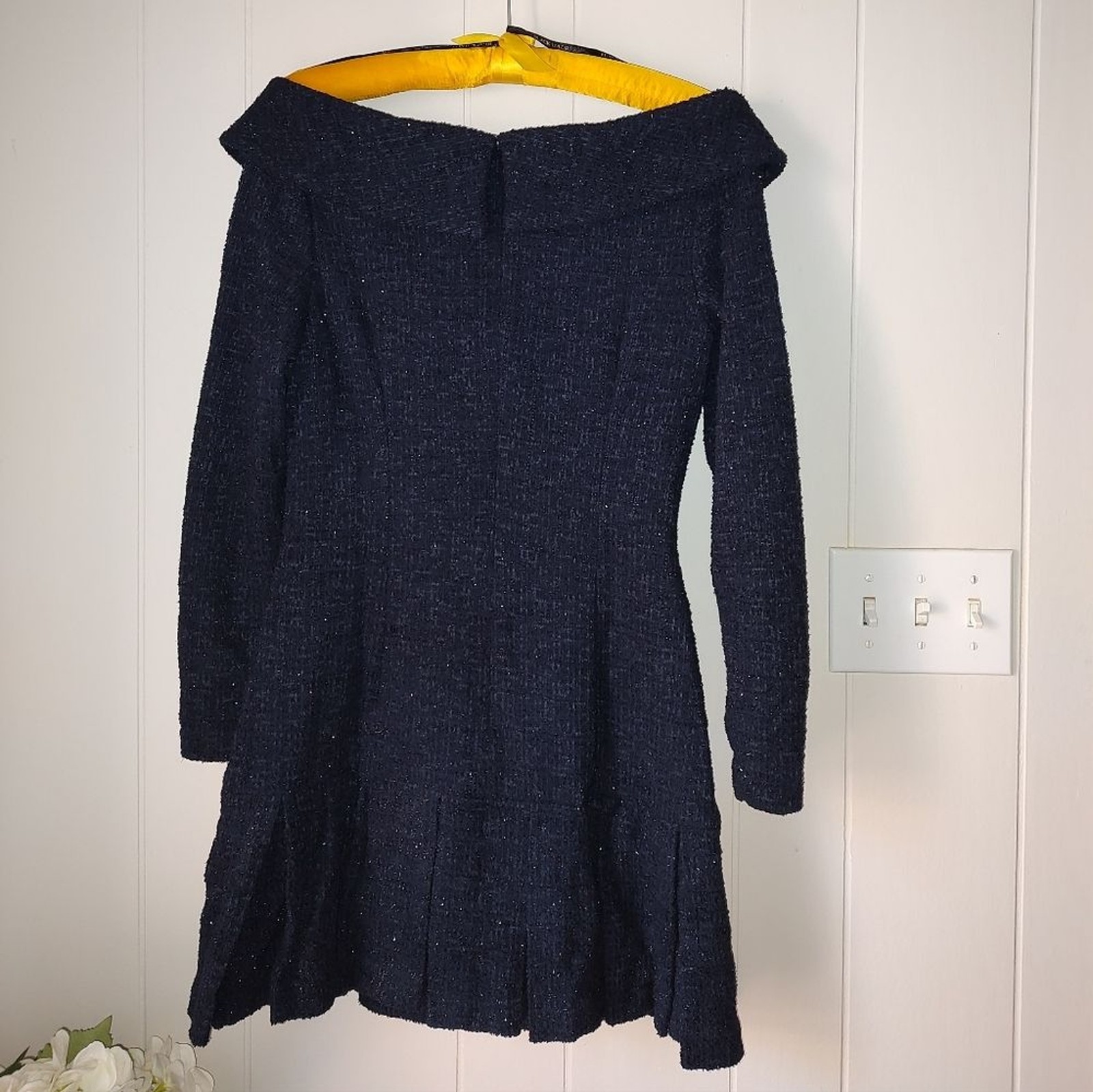 Black Halo Edith Mini Dress Size 10 Twilight Tapestry Navy Shimmer Cocktail NWT
