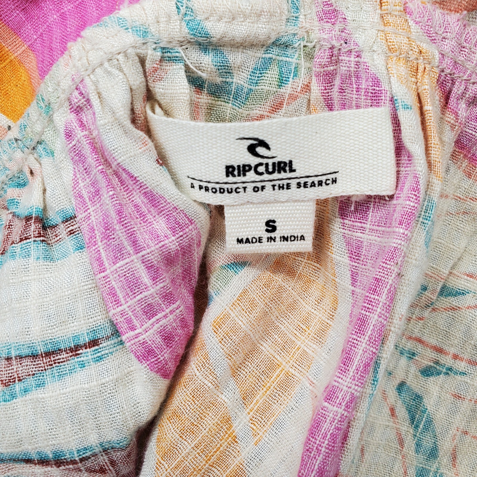Rip Curl Cover Up Dress Womens S Multicolor Floral Tiered Sleeveless Tie Back