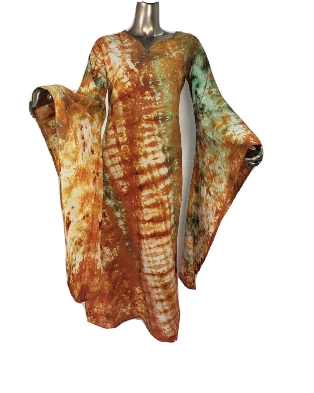 Goddess Festival Boho Bohemian Party Fairy Tie Dye Renaissance Princess dress.