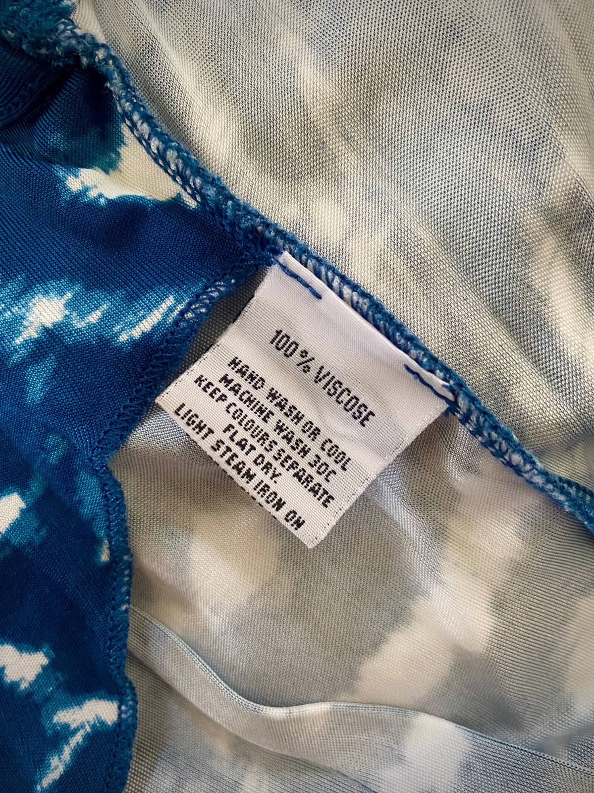 GHOST LONDON Blue White Dress SMALL / UK8