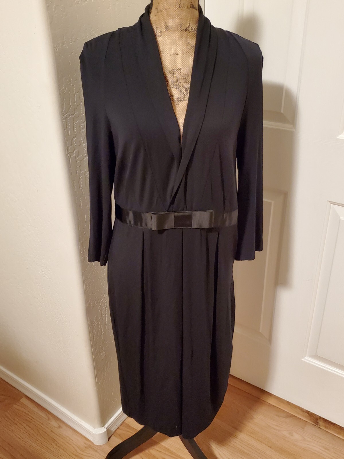 Antonio Melani Women’s Size M Black 3/4 Sleeve Sheath Dress