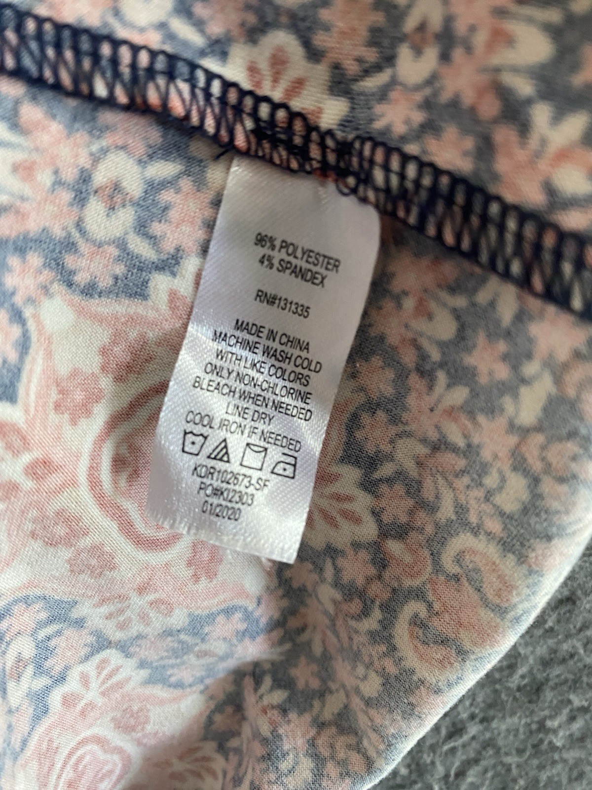 Nine Britton Blue Pink Geometric Boho Print Keyhole Neckline Dress Size XL