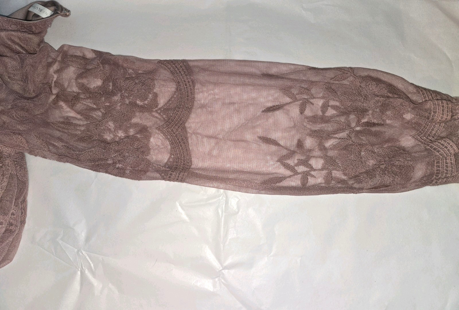 Pink Blush Womens Dusty Rose Mauve Embroidered Mesh Lined Maxi Dress Med