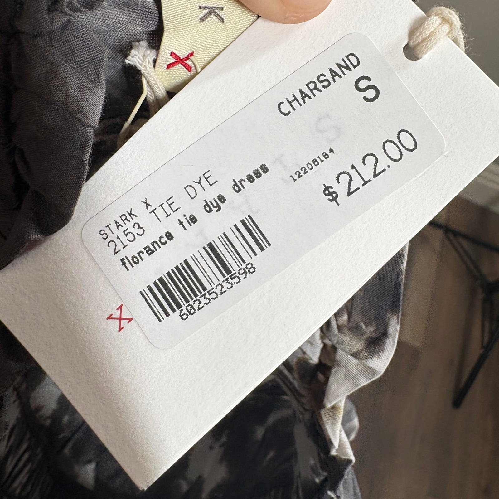 Stark X Small Florance Tie Dye Strapless Dress Gray Cotton Cut Out Asymmetrical