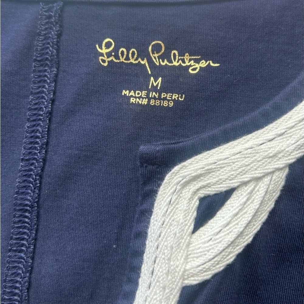 NWT Lilly Pulitzer Brewster Dress True Navy Sz M Nautical Resortwear Cruise