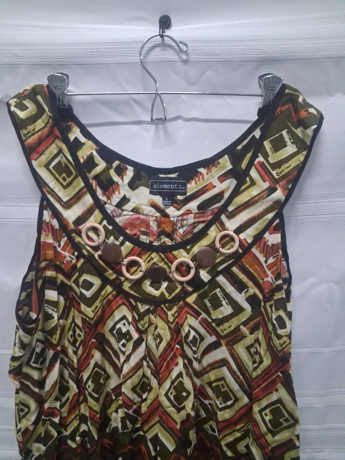 Elementz Women’s Sleeveless Casual Drift Dress Multicolor Size L