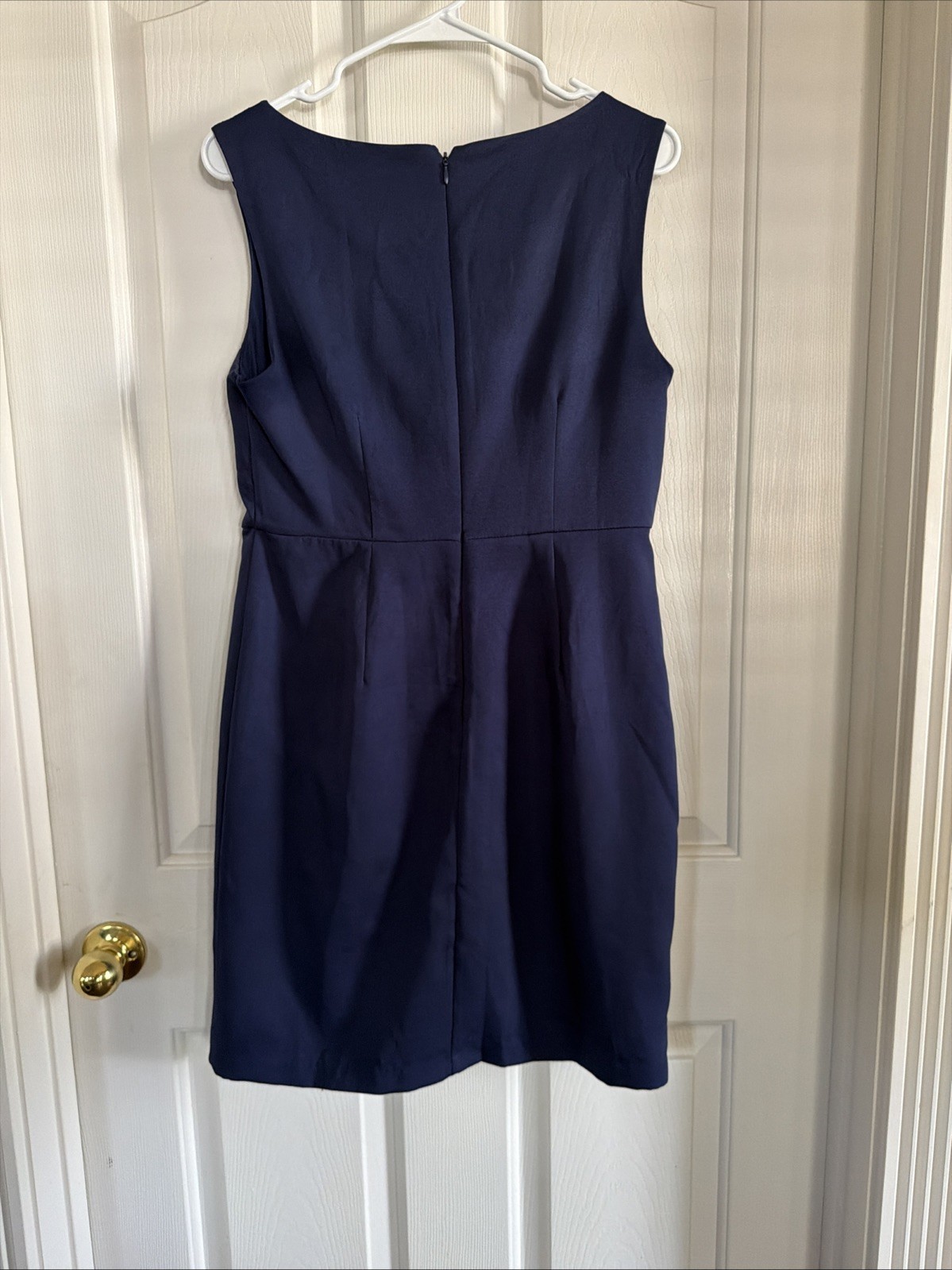 Sam Edelman Womens Dress 6 Navy Blue Sheath Business Casual Cowl Neck Lined New