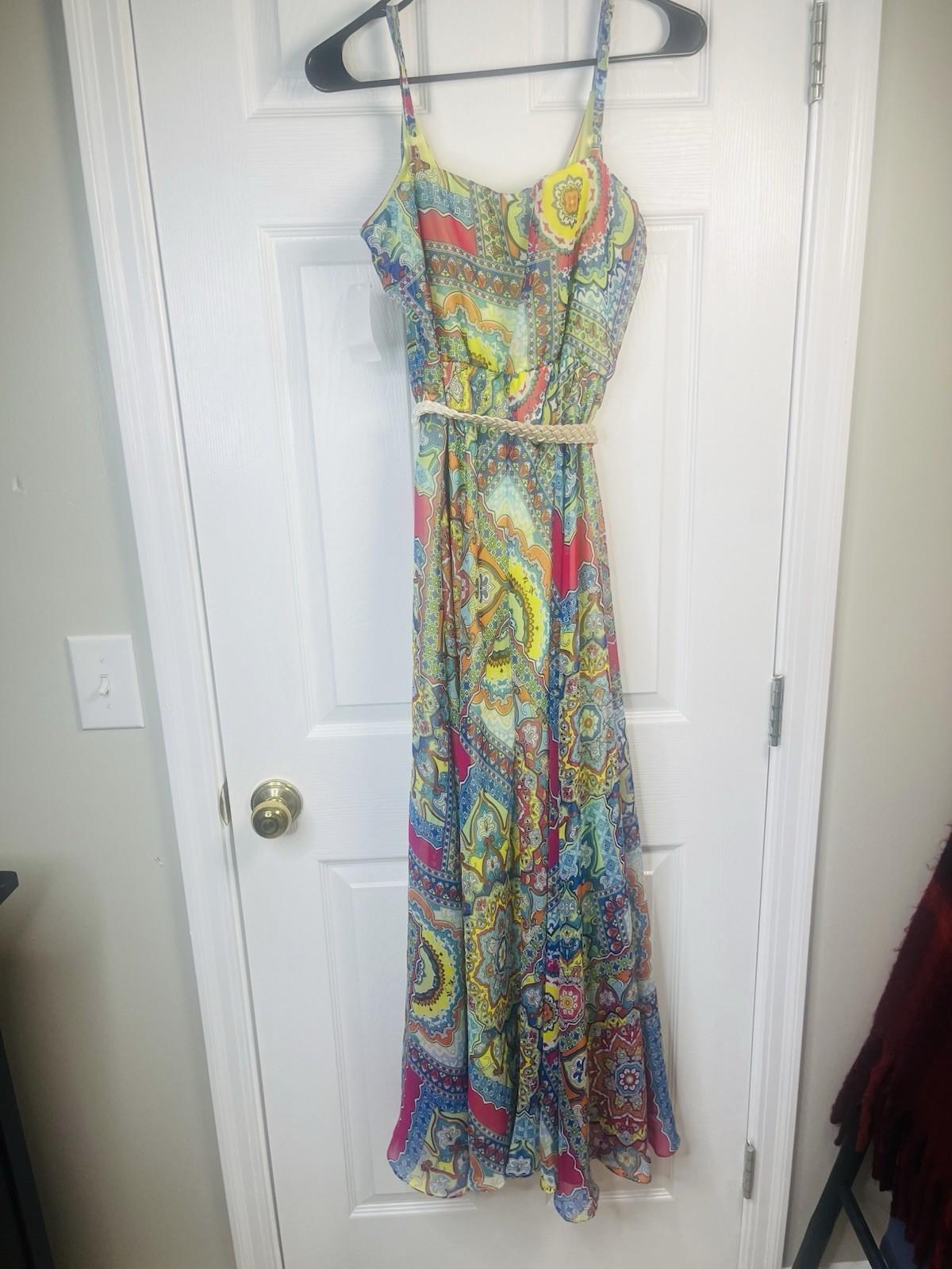 Nwt Womens Size 8 Robbie Bee Maxi Sun Dress With Belt