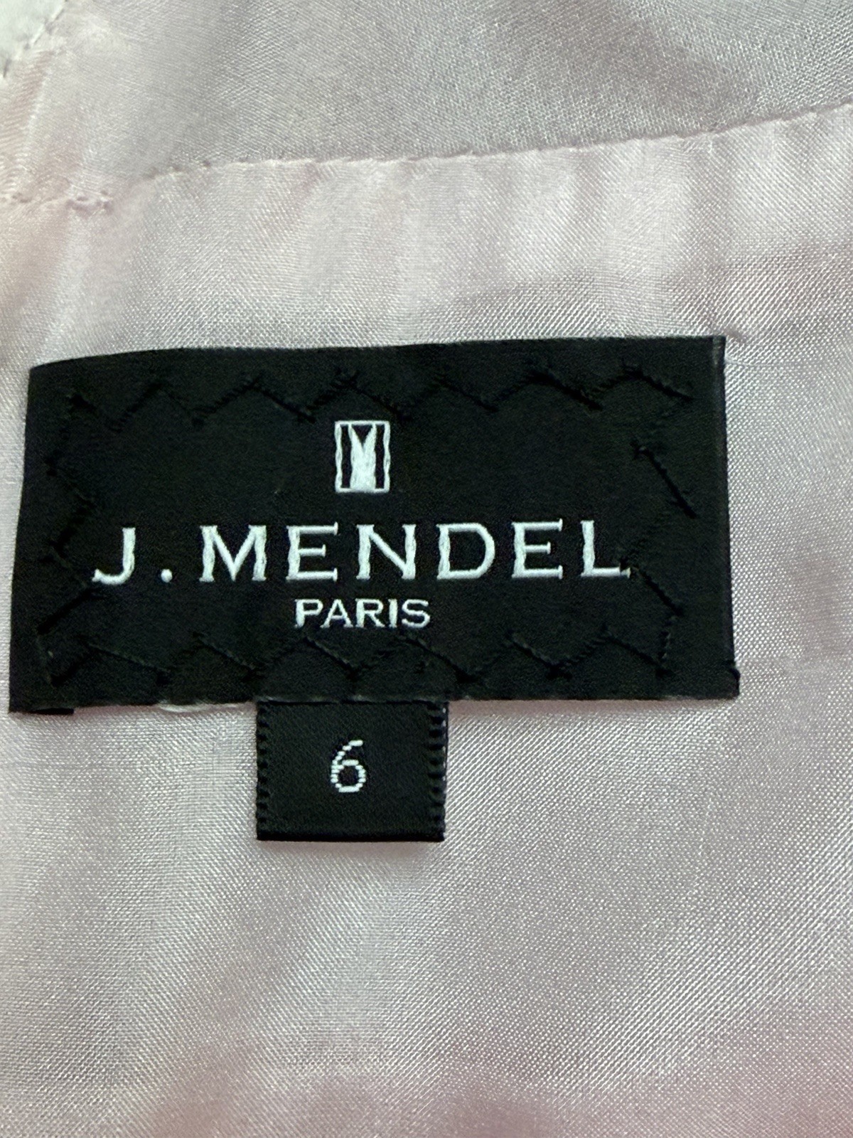 J. Mendel Pink V-Neck Eyelet Stretch Cotton/Lycra Knee Dress Sz 6 R142D29