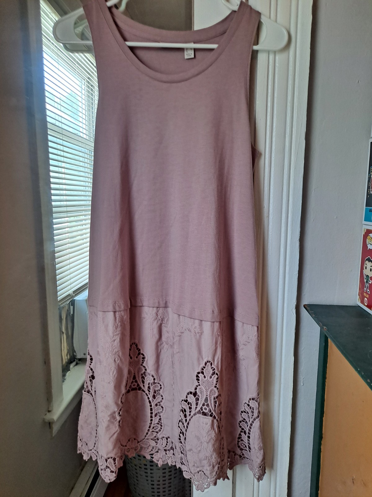 LOGO Lounge Lori Goldstein Mauve Pink Lagenlook Tank Maxi Dress Size XS