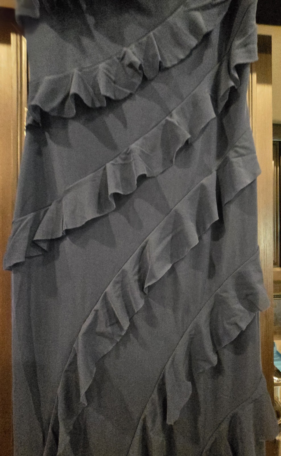 BTFBM Maxi Dresses For Women Size Medium Navy blue strapless- semi-formal- party