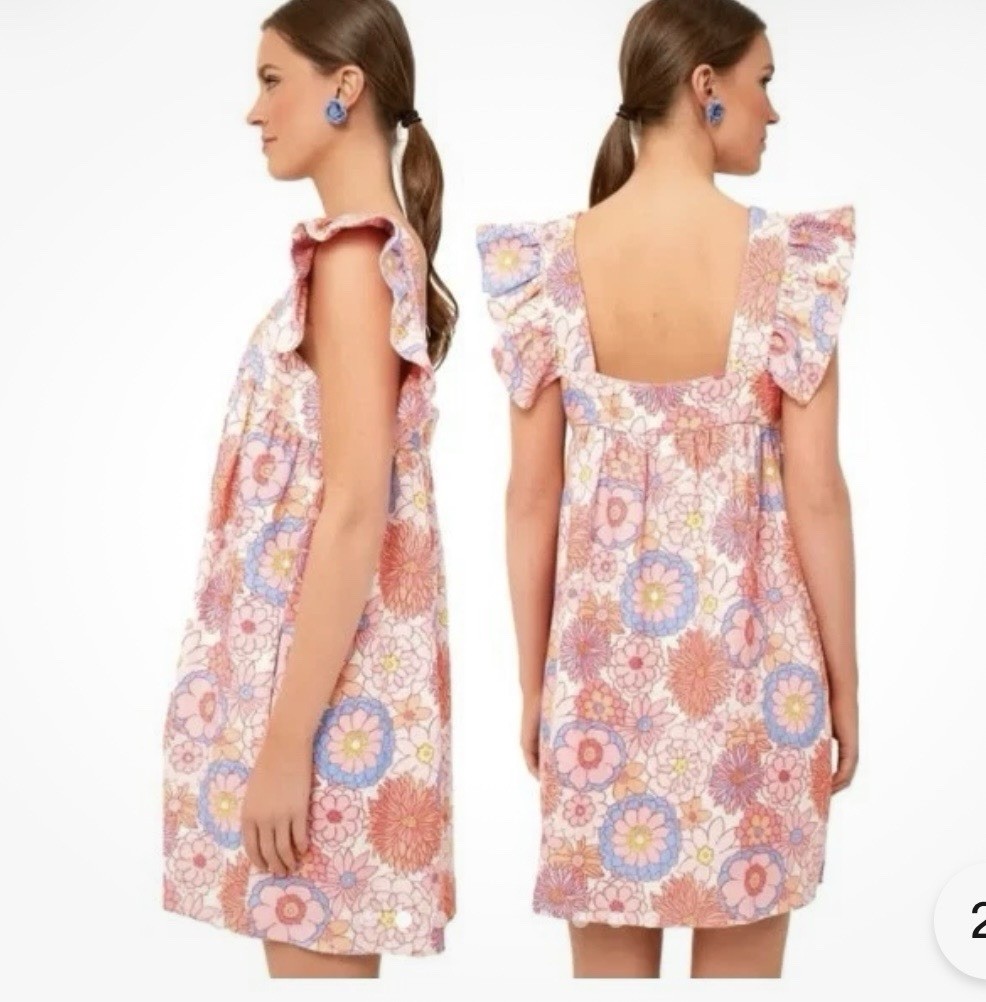 Tuckernuck x Cameron Eubanks Wimberly Folly Linen Blend Floral Dress Size XXS