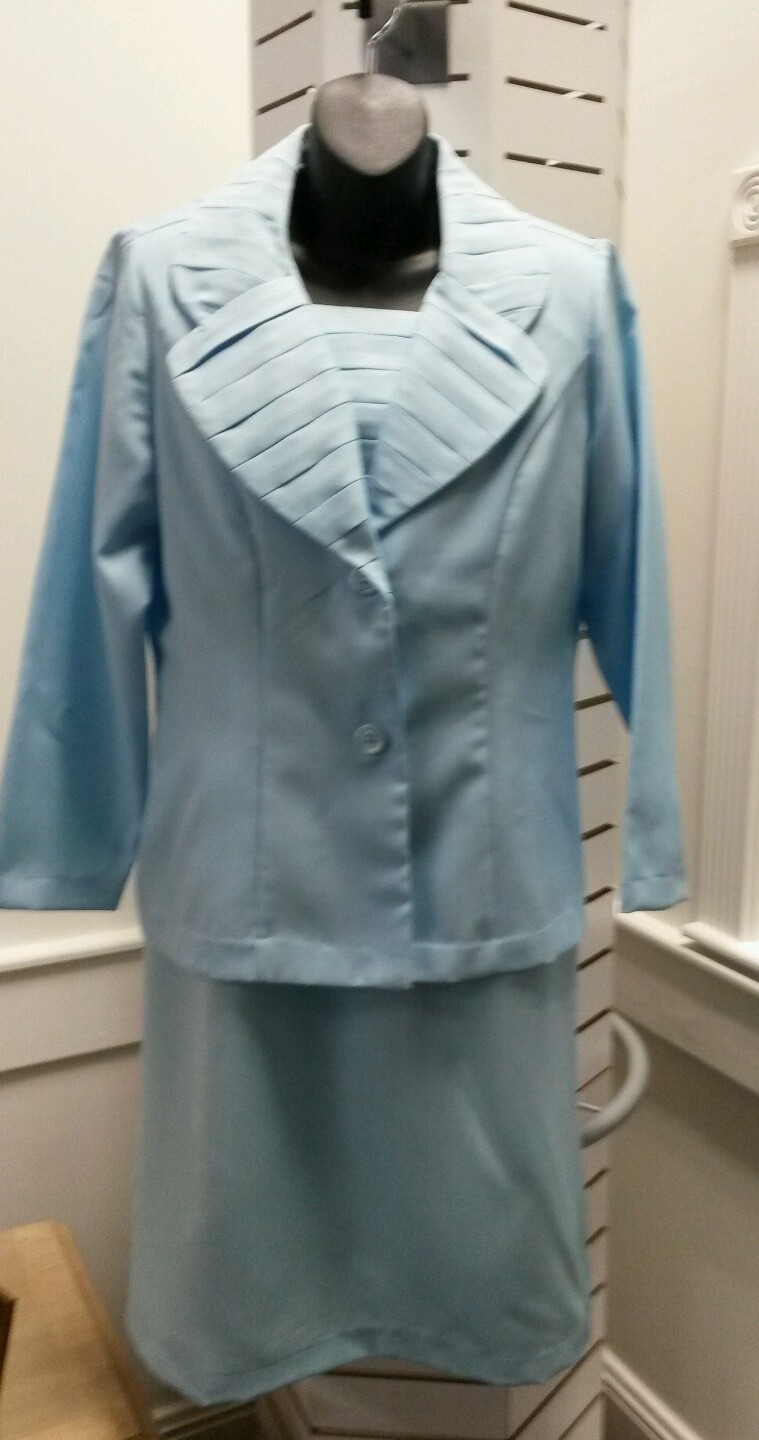 2pc lt Blue Dress w Jacket SZ 12 BEAUTIFUL!