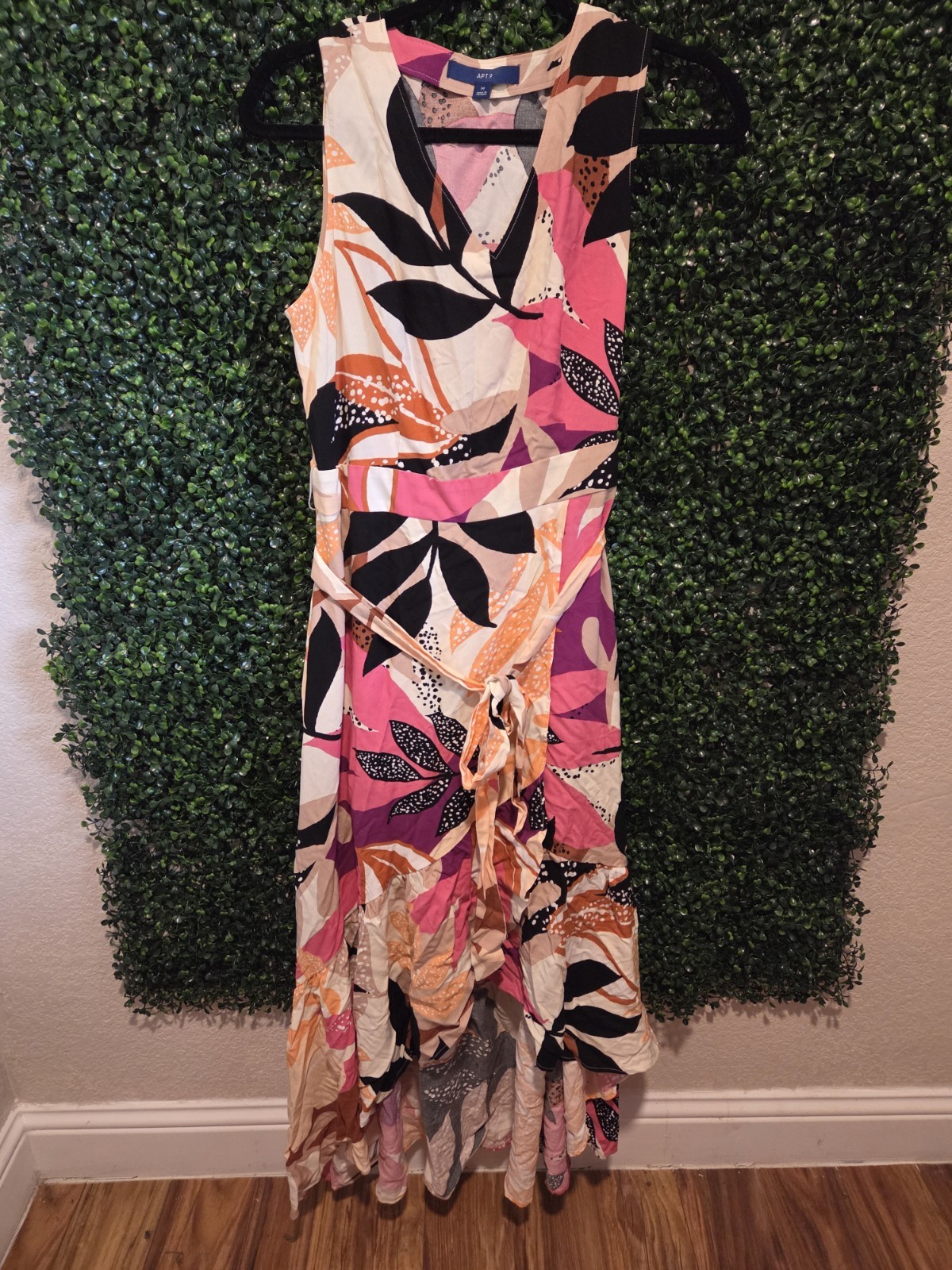 Apt 9 Floral Sleeveless High Low Dress Size M