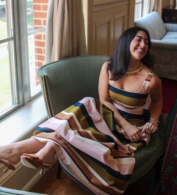 Antonio Melani The Style Bungalow Luncheon Striped Belted Maxi Dress SZ 14 NWT