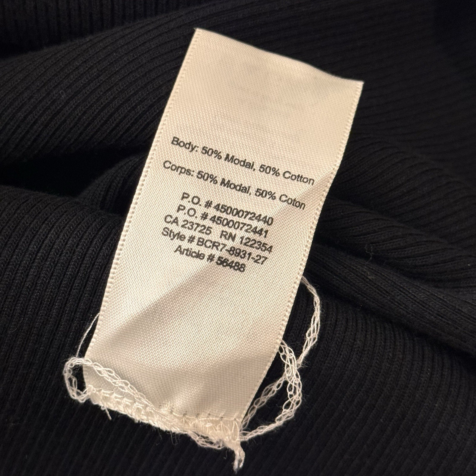 ARITZIA WILFRED FREE Women’s Ribbed Black Sleeveless Tank Dress Bodycon Size XS