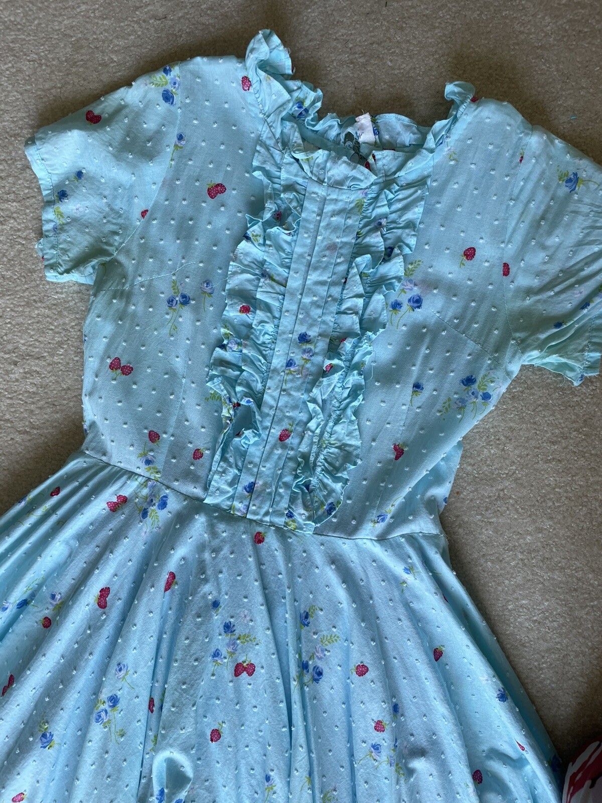 Handmade lolita inspired berry print dress