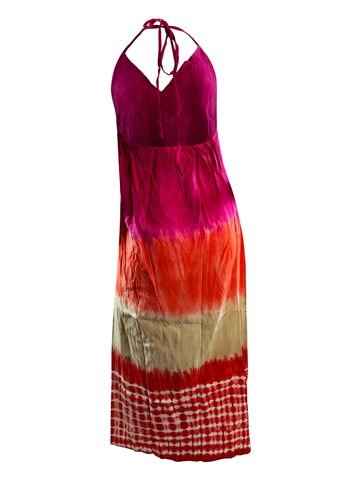 Halter neck Kaftan Caftan maxi tie dye Rayon dress See Measurements.