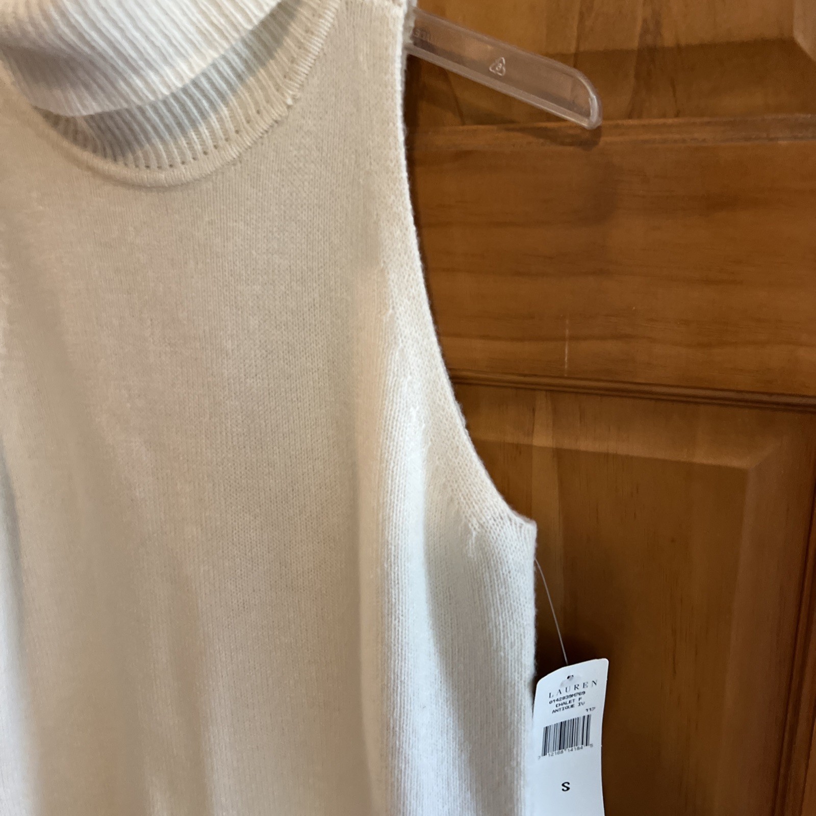 LAUREN RALPH LAUREN Ivory Cream Wool & Cashmere Sweater Dress Size Small W/ Tags
