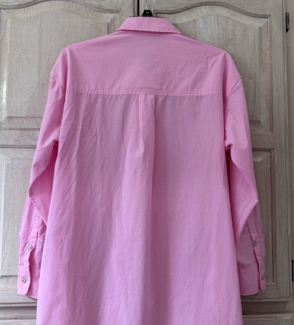 NWT Universal Thread Pink Cinch Waist Long Sleeve Midi Shirt Dress Size XS