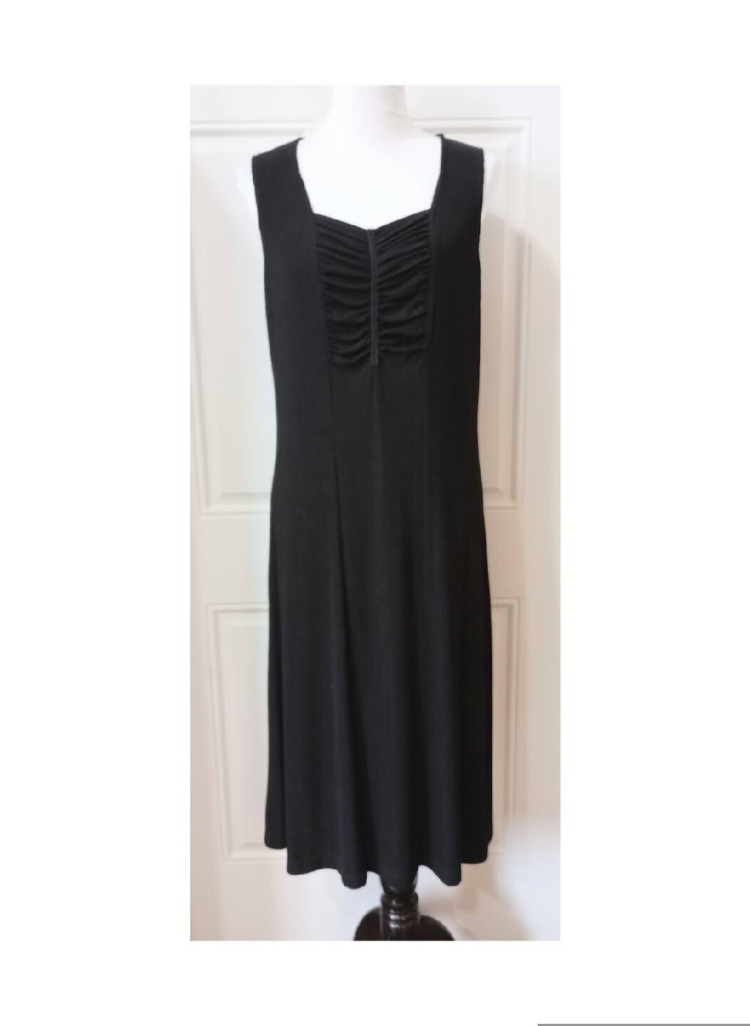 New Picadilly Fashions Dress Size L Black Midi Stretch Sleeveless Pullover W/Tag
