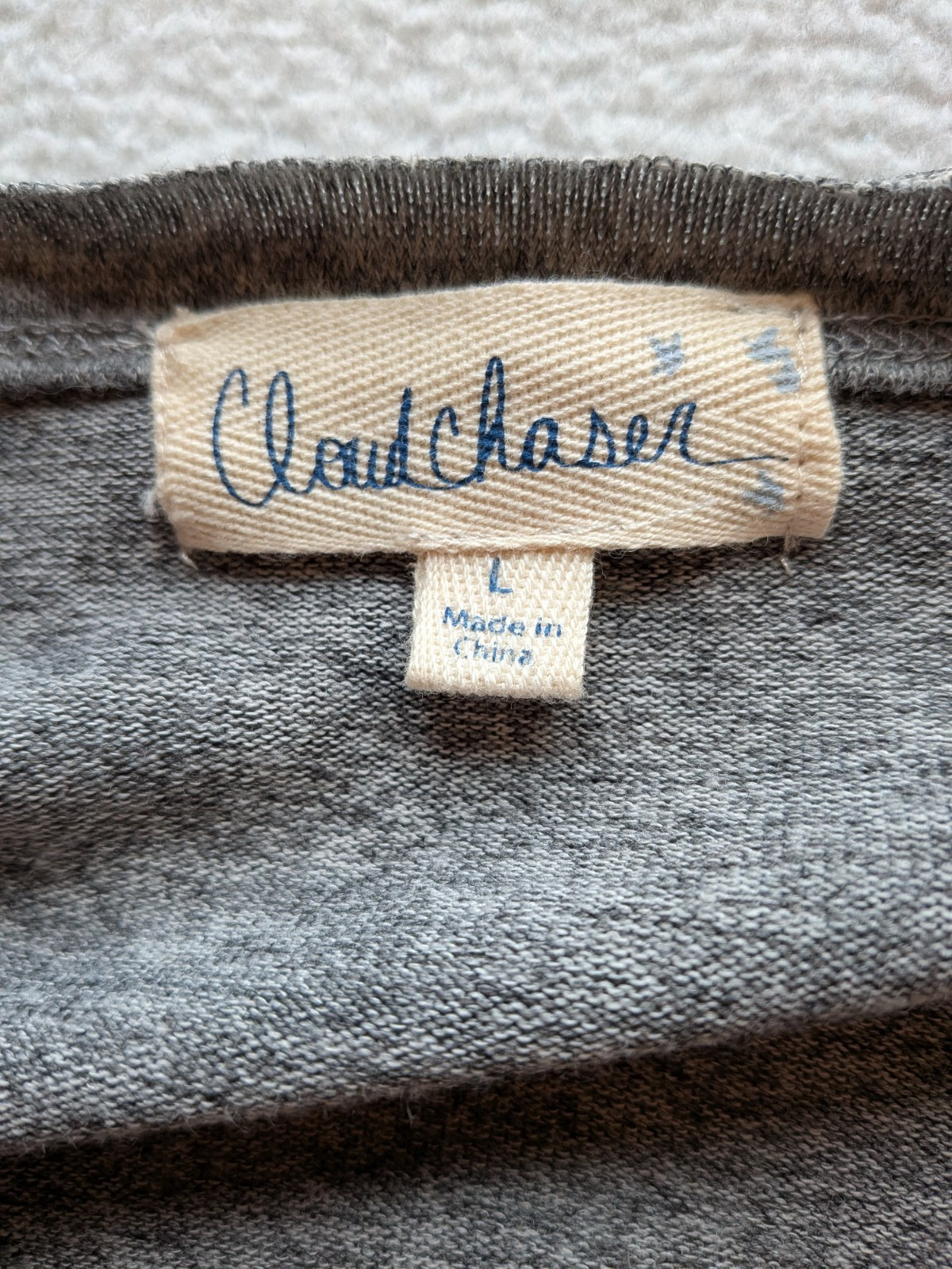 NEW Cloud Chaser Gray Sweater Mini Dress Tunic Winter Fashion Size L