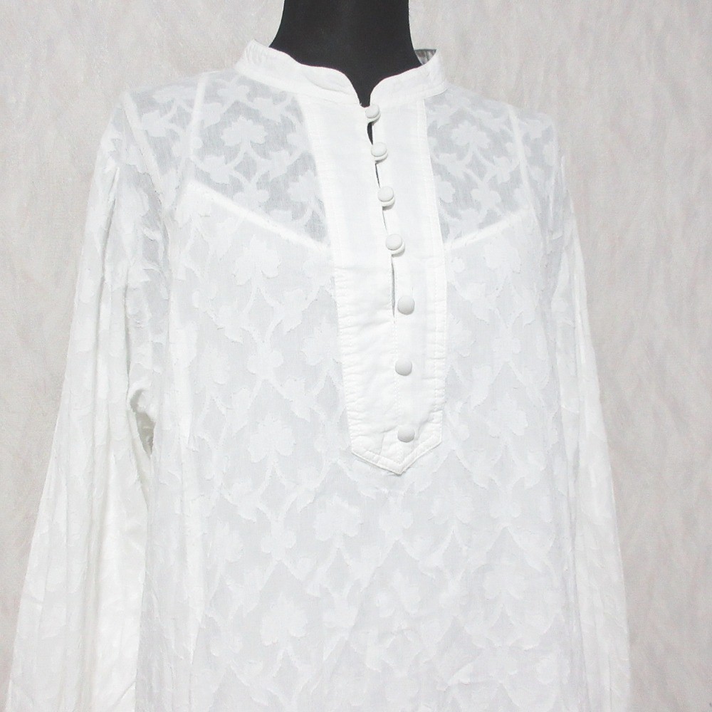 24SS JOURNAL STANDARD Relume Cotton Jacquard Flare Dress F White Women USED