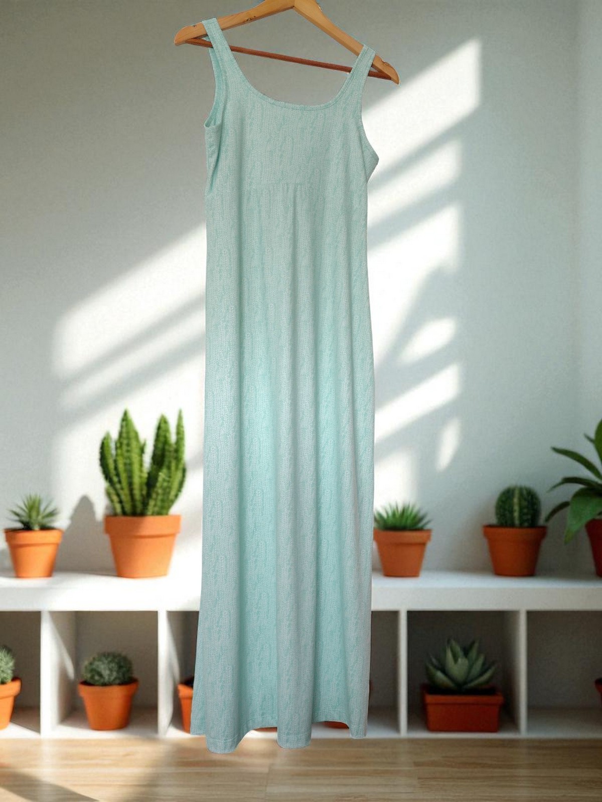 Columbia PFG Omni Freeze Maxi Dress Cooling M Sea Mist Green