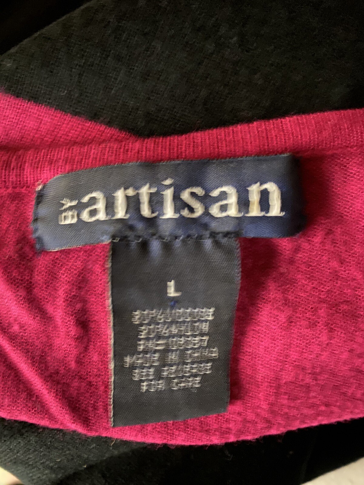 Artisan Knit Sweater Dress Womens Large A-Line Colorblock Stretch Office Work