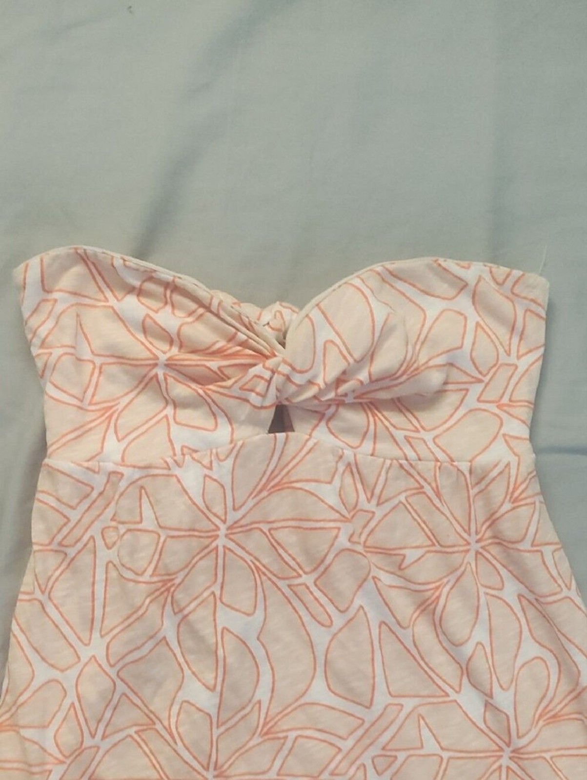 Orange and White Tube Sun Dress