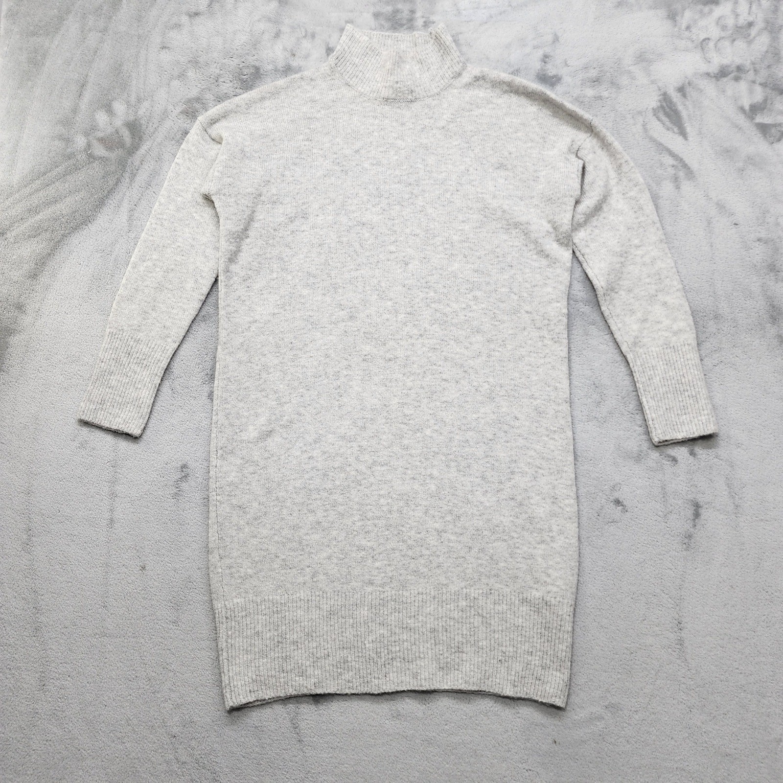 The Prairie by Rachel Ashwell Sweater Dress Womens S Gray Wool Blend Mock Neck